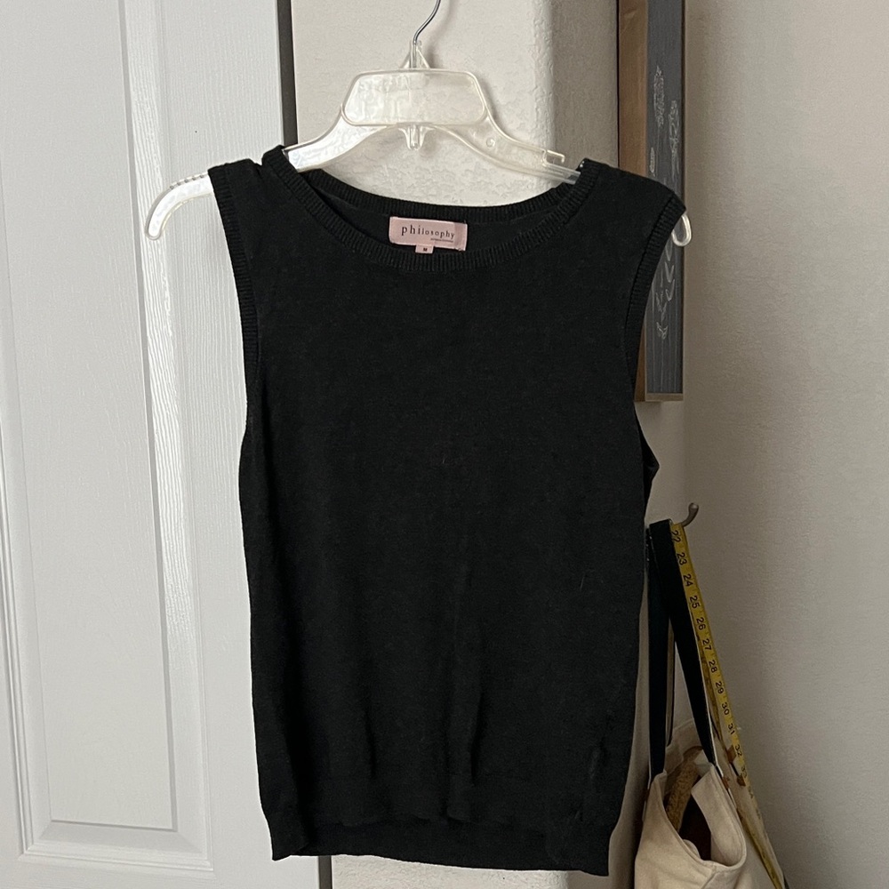 Philosophy Classic Black Tank Top